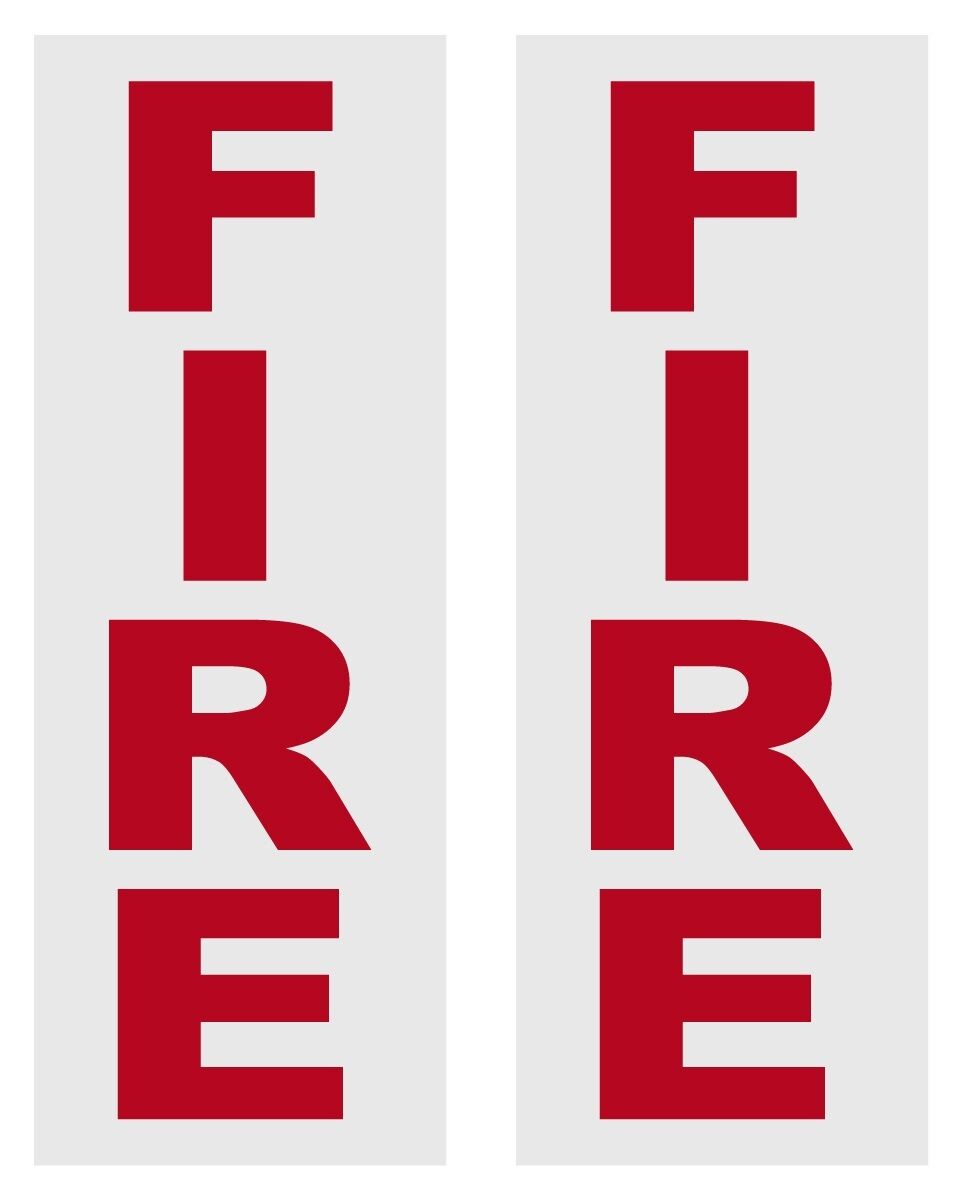 Fire Alarm Box Reflective Decals Stickers Lot Of 2