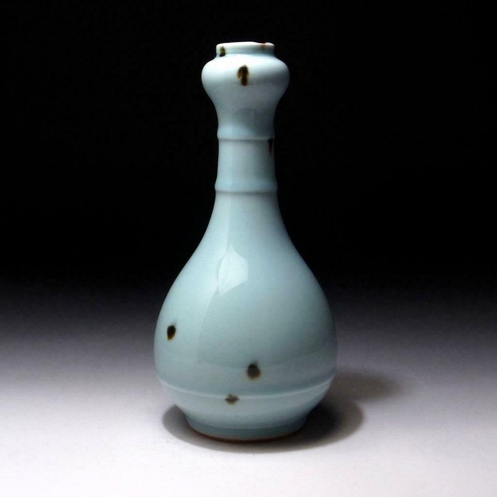 $df58 Vintage Japanese Celadon Vase By 1st Class Potter, Gyokudo Tezuka
