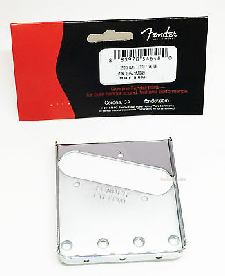 Genuine Fender Vintage Telecaster Tele 3-saddle Bridge Plate - Chrome